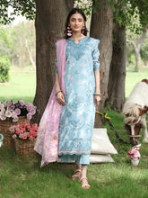 WG - 07 | 3Pc Unstitched Lawn Suit Whimsical Garden By Celts