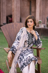 D-02 | Unstitched 3Pc Suit Exclusive Embroidered Vol 2 Sanam Saeed