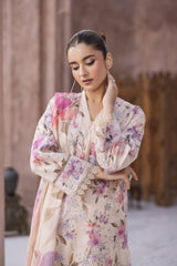 D-01 | Unstitched 3Pc Suit Exclusive Embroidered Vol 2 Sanam Saeed