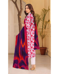 05 - Florence By Amfahh Vol 11 Ladies Digital Lawn Printed 3 Piece Suit - Unstitched