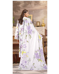 D-05 | 3Pc Unstitched Suit Digital Printed Lawn Floral V2 By Humdum
