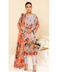 06 - Florence By Amfahh Vol 06 Ladies Digital Lawn Printed 3 Piece Suit - Unstitched