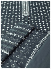 Shaista Lawn Printed 3 Piece Suit Spc Black & White Unstitched