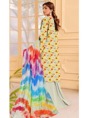 06 - Florence By Amfahh Vol 11 Ladies Digital Lawn Printed 3 Piece Suit - Unstitched