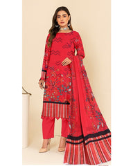 07 - Florence By Amfahh Vol 06 Ladies Digital Lawn Printed 3 Piece Suit - Unstitched