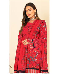 07 - Florence By Amfahh Vol 06 Ladies Digital Lawn Printed 3 Piece Suit - Unstitched