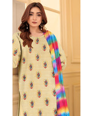 07 - Florence By Amfahh Vol 11 Ladies Digital Lawn Printed 3 Piece Suit - Unstitched