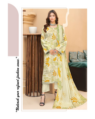 D-08 | 3Pc Unstitched Suit Printed Lawn Collection By Humdum