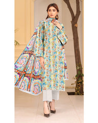 08 - Florence By Amfahh Vol 11 Ladies Digital Lawn Printed 3 Piece Suit - Unstitched