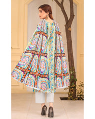 08 - Florence By Amfahh Vol 11 Ladies Digital Lawn Printed 3 Piece Suit - Unstitched