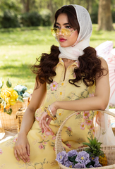 D-06 | 3Pc Unstitched Suit Printed Lawn Chikenkari Koel By Humdum