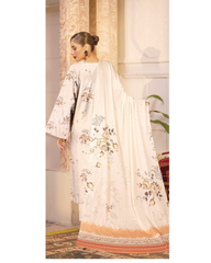 D-08 | 3Pc Unstitched Suit Digital Printed Lawn Floral V2 By Humdum