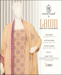 Printed Lawn 3Pc With Daimond Voil Dupatta