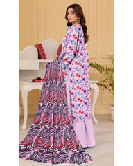 09 - Florence By Amfahh Vol 11 Ladies Digital Lawn Printed 3 Piece Suit - Unstitched