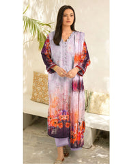 10 - Florence By Amfahh Vol 06 Ladies Digital Lawn Printed 3 Piece Suit - Unstitched