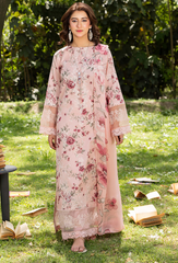 D-10 | 3Pc Unstitched Suit Printed Lawn Chikenkari Koel By Humdum