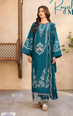 01 | 3 Pc Unstitched Suit Lawn Festive Collection Sanam Saeed