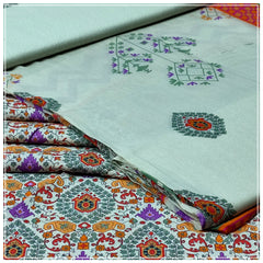 Ladies Lawn Karandi Digital Printed 3 Piece Suit With Chiffon Dupatta - Unstitched