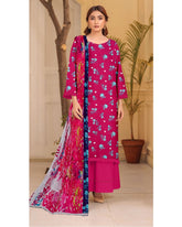 01 - Florence By Amfahh Vol 11 Ladies Digital Lawn Printed 3 Piece Suit - Unstitched