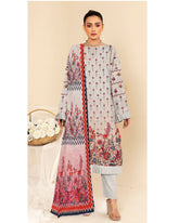 01 - Florence By Amfahh Vol 06 Ladies Digital Lawn Printed 3 Piece Suit - Unstitched