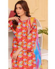 10 - Florence By Amfahh Vol 11 Ladies Digital Lawn Printed 3 Piece Suit - Unstitched