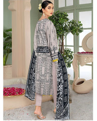 10 - Florence By Amfahh Ladies Digital Lawn Printed 3 Piece Suit - Unstitched