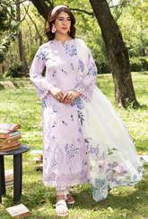 D-05 | 3Pc Unstitched Suit Printed Lawn Chikenkari Koel By Humdum