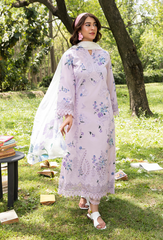 D-05 | 3Pc Unstitched Suit Printed Lawn Chikenkari Koel By Humdum