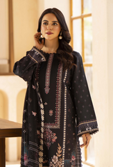 D-02 | 3Pc Unstitched Suit Embroidered Printed Lawn Zarwisha By Humdum