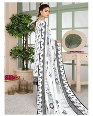 01 - Florence By Amfahh Ladies Digital Lawn Printed 3 Piece Suit - Unstitched