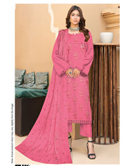 D-02 | 3Pc Unstitched Suit Bareeze Embroidered Allover Lawn Vol 1 By Humdum