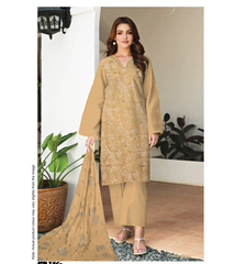 D-02 | 3Pc Unstitched Suit Bareeze Embroidered Allover Lawn Vol 2 By Humdum