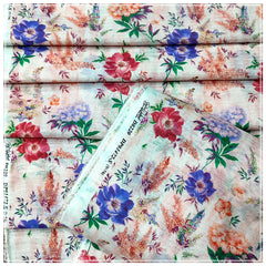 Ladies Bana Dora Lawn Printed Suit - Unstitched- Single Shirt