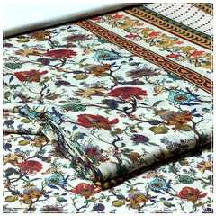 Ladies Lawn Karandi Digital Printed 3 Piece Suit With Chiffon Dupatta - Unstitched