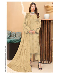 D-03 | 3Pc Unstitched Suit Bareeze Embroidered Allover Lawn Vol 1 By Humdum