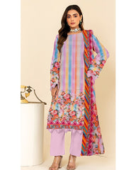 02 - Florence By Amfahh Vol 06 Ladies Digital Lawn Printed 3 Piece Suit - Unstitched