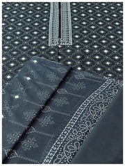Shaista Lawn Printed 3 Piece Suit Spc Black & White Unstitched