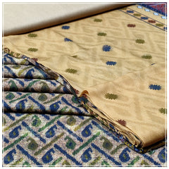 Ladies Lawn Karandi Digital Printed 3 Piece Suit With Chiffon Dupatta - Unstitched