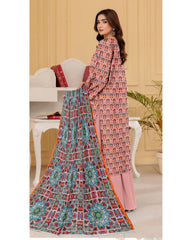02 - Florence By Amfahh Vol 11 Ladies Digital Lawn Printed 3 Piece Suit - Unstitched