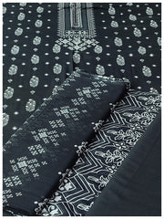 Shaista Lawn Printed 3 Piece Suit Spc Black & White Unstitched