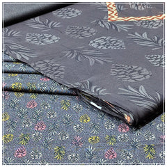 Ladies Lawn Karandi Digital Printed 3 Piece Suit With Chiffon Dupatta - Unstitched