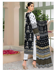 03 - Florence By Amfahh Ladies Digital Lawn Printed 3 Piece Suit - Unstitched