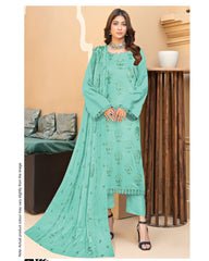 D-06 | 3Pc Unstitched Suit Bareeze Embroidered Allover Lawn Vol 1 By Humdum