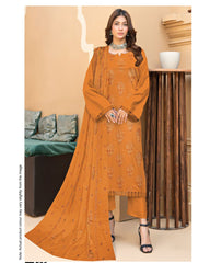 D-07 | 3Pc Unstitched Suit Bareeze Embroidered Allover Lawn Vol 1 By Humdum