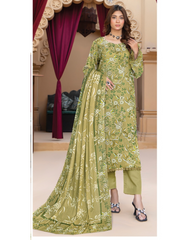D-04 | 3Pc Unstitched Suit Digital Printed Lawn Floral V2 By Humdum