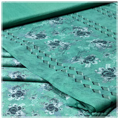 Ladies Lawn Karandi Digital Printed 3 Piece Suit With Chiffon Dupatta - Unstitched