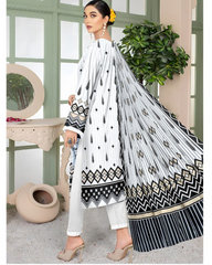 04 - Florence By Amfahh Ladies Digital Lawn Printed 3 Piece Suit - Unstitched