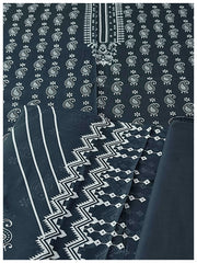 Shaista Lawn Printed 3 Piece Suit Spc Black & White Unstitched