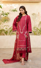 07 | 3 Pc Unstitched Suit Lawn Festive Collection Sanam Saeed