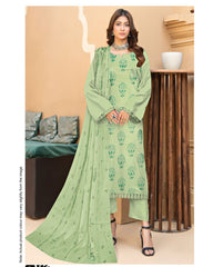 D-08 | 3Pc Unstitched Suit Bareeze Embroidered Allover Lawn Vol 1 By Humdum